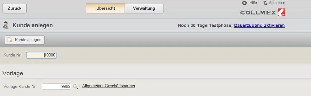 Collmex Kunden anlegen